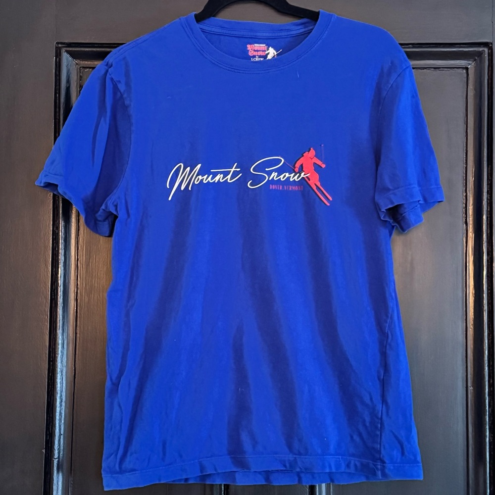 J. Crew Royal Blue Graphic Tee